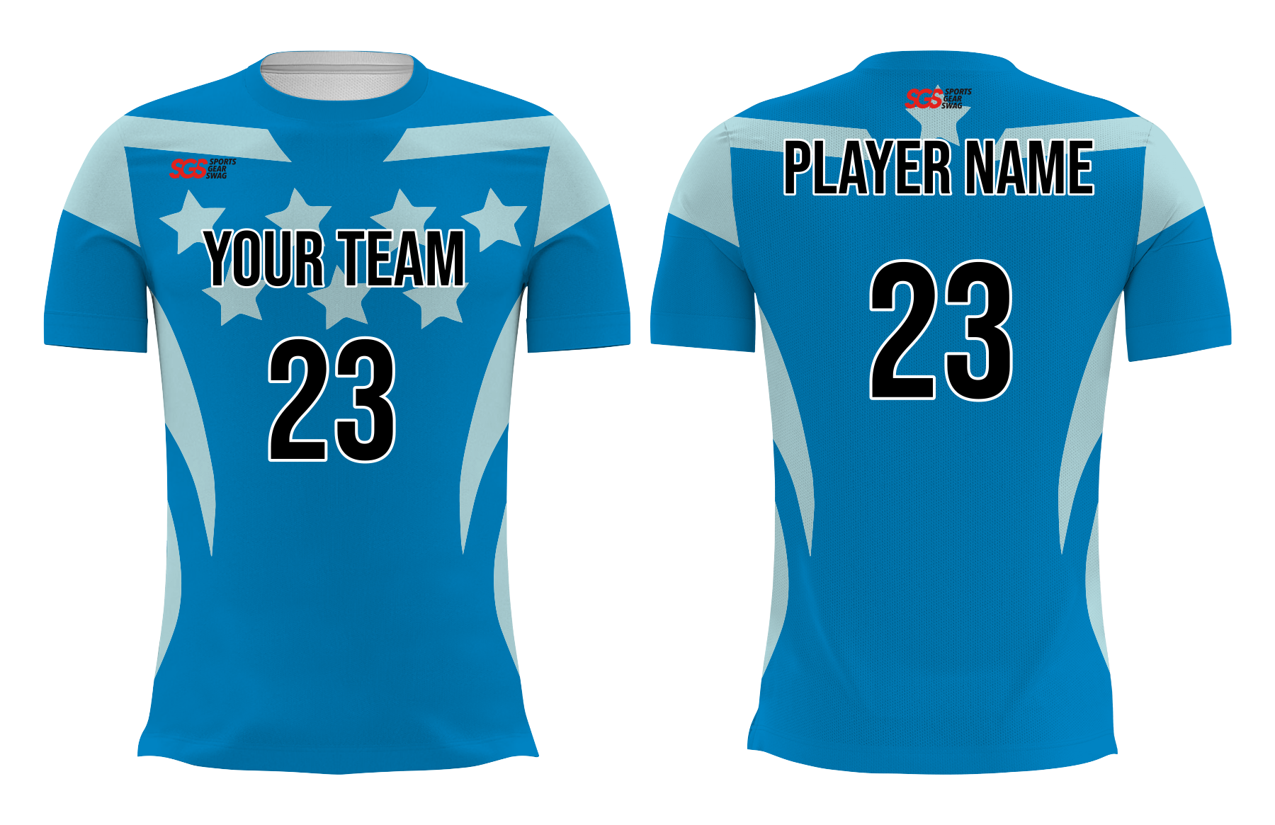 Custom blue stars adult youth volleyball unisex jersey - Jersey