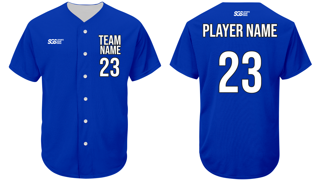 Custom game changer adult youth unisex full buttons baseball jersey - Jersey