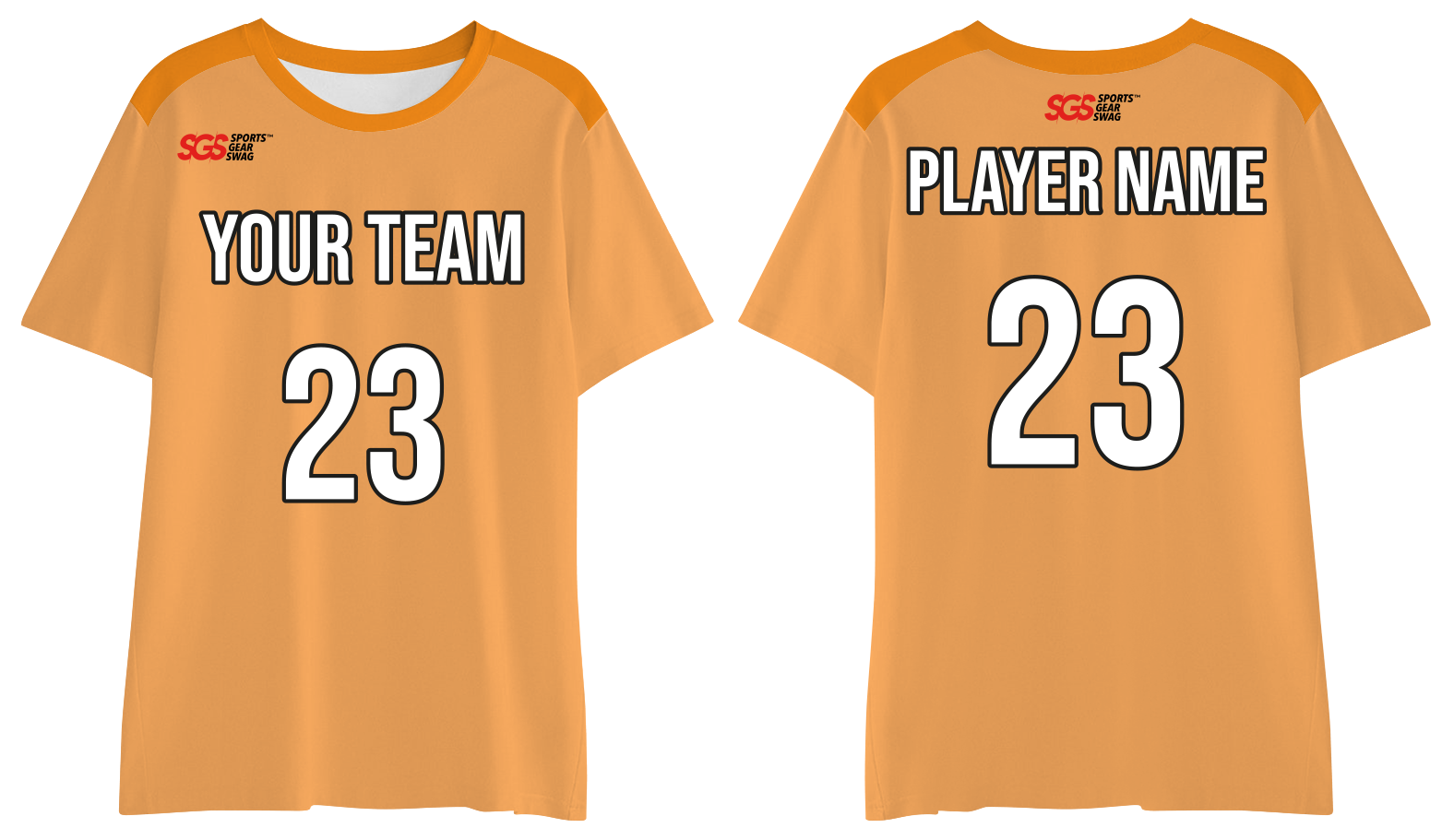 Custom plain orange adult youth unisex shirts - Jersey