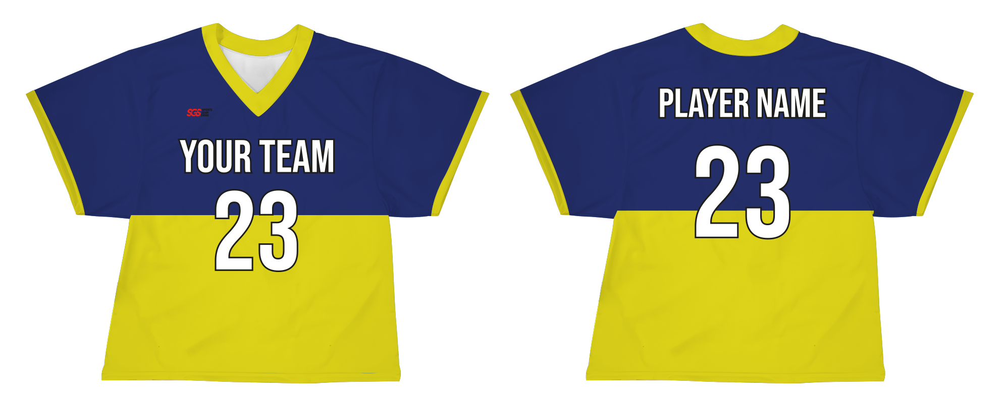 Custom half layer solids adult youth unisex lacrosse jerseys - reversible uniform - Jersey
