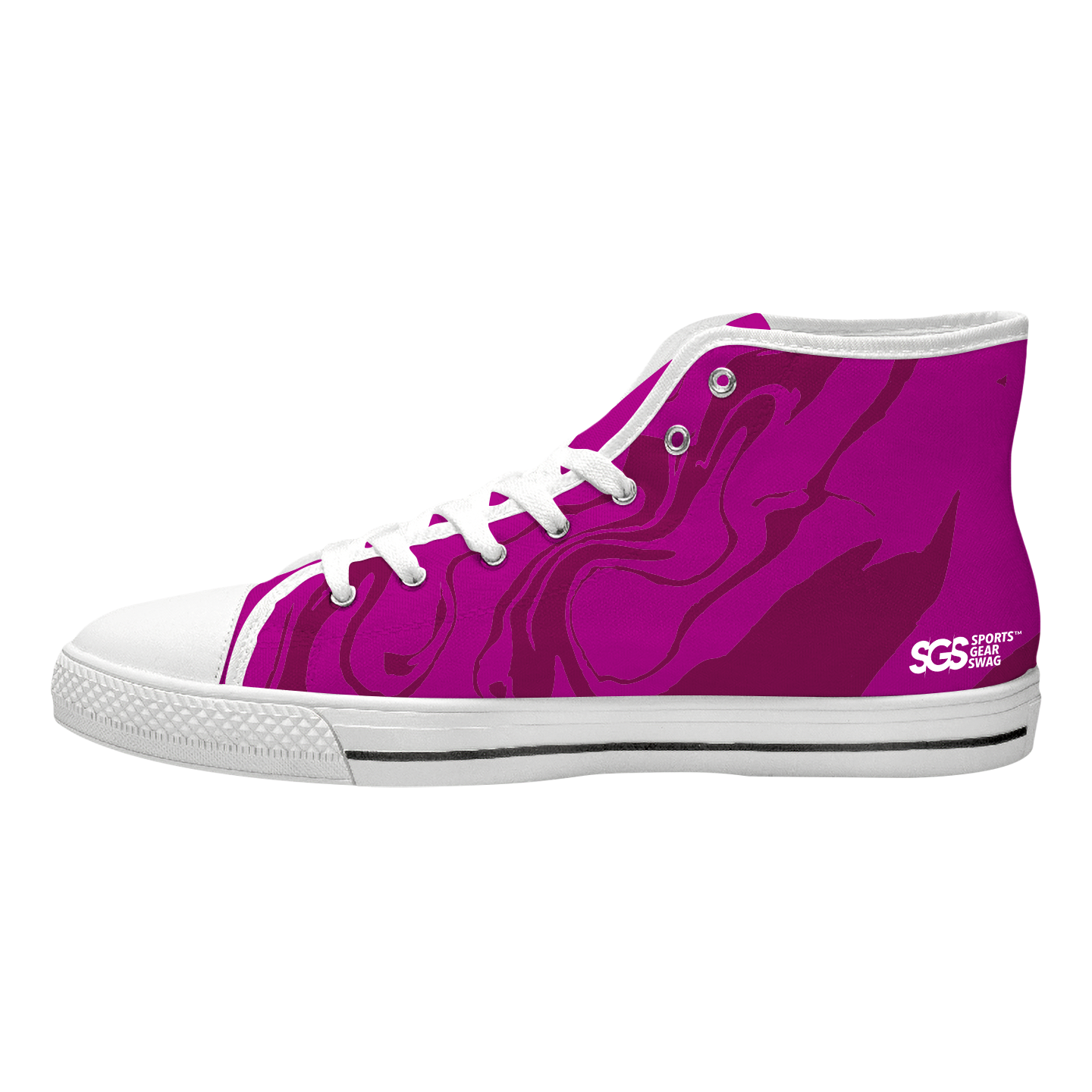 Custom high top canvas shoes white unique abstract - High-top-shoes