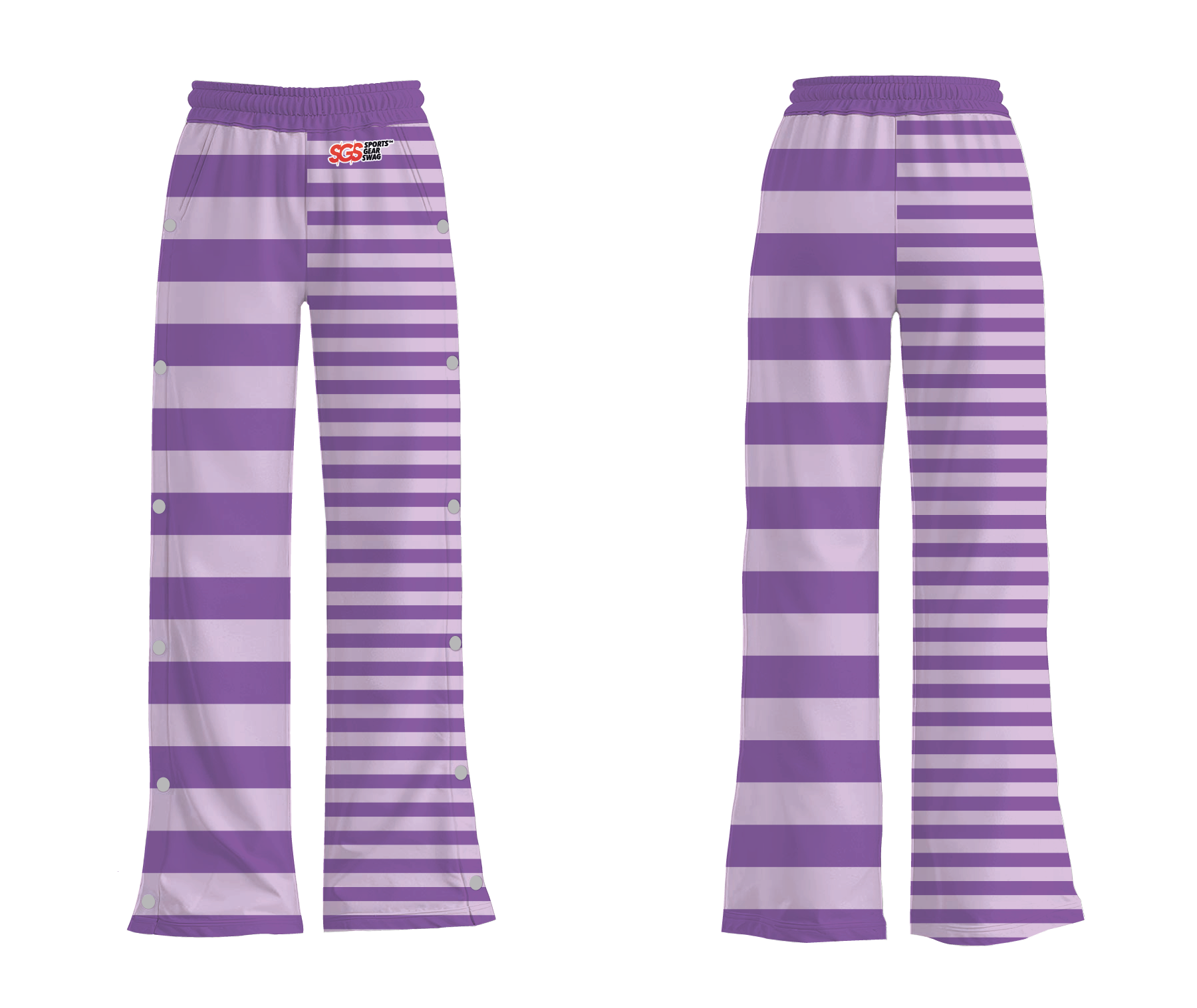 Custom breakaway wide leg pants adult youth unisex violetic - Wide-leg-pants