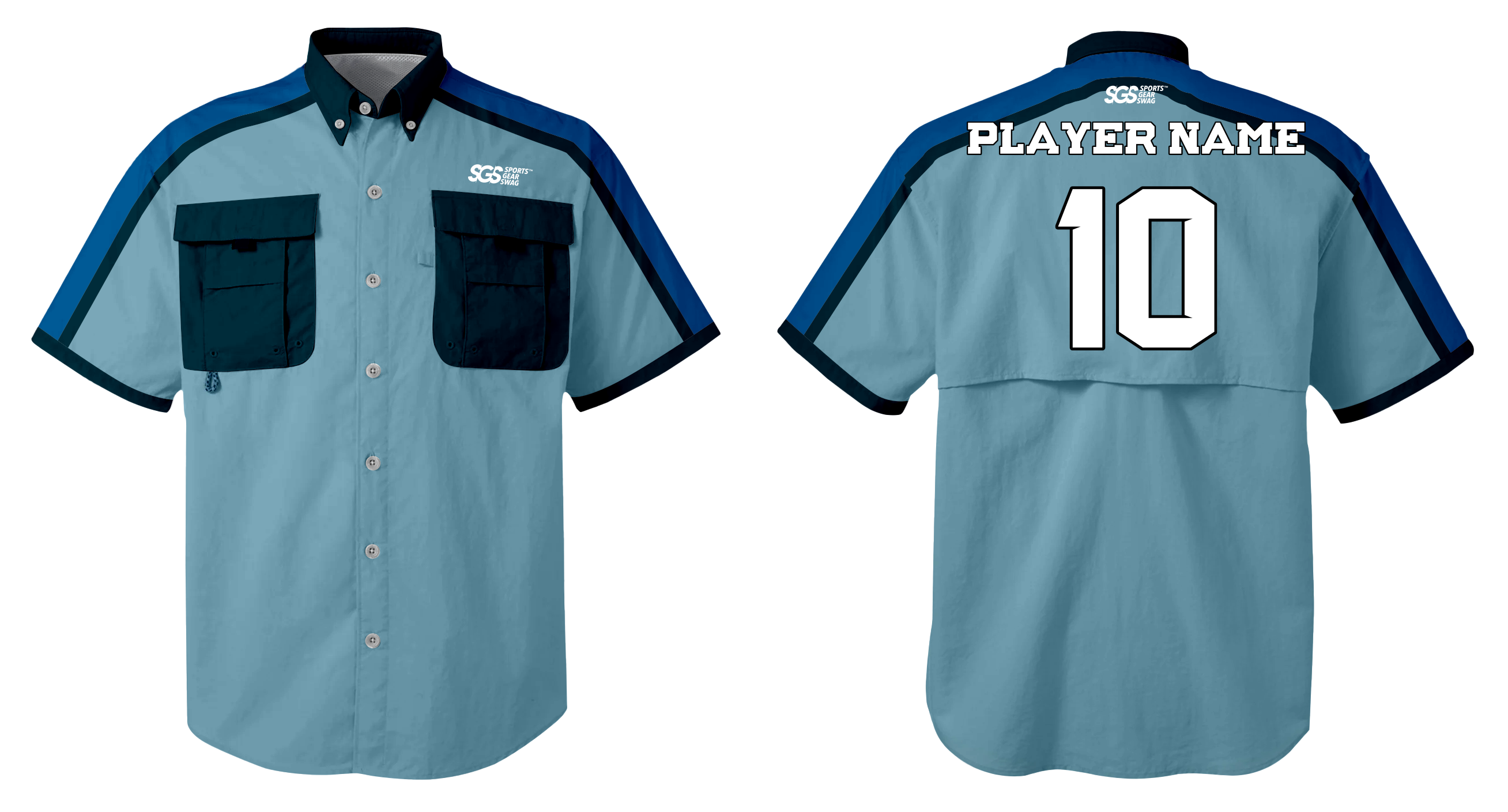 Custom fishing shirt adult youth unisex cascading waves - Jersey