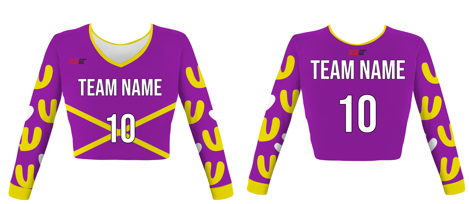 Custom classy shapes adult youth unisex cheerleading long sleeve jersey - Jersey