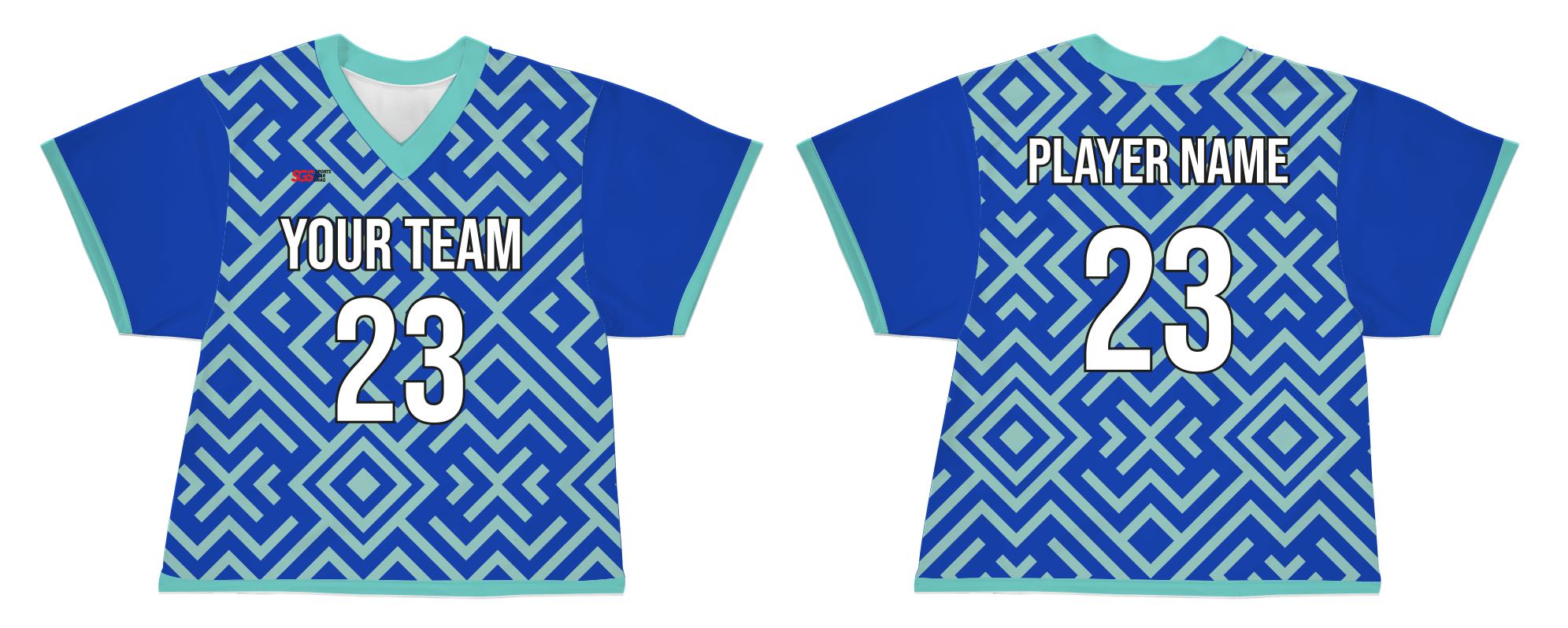 Custom beautiful shapes adult youth unisex lacrosse jerseys - reversible uniform - Jersey