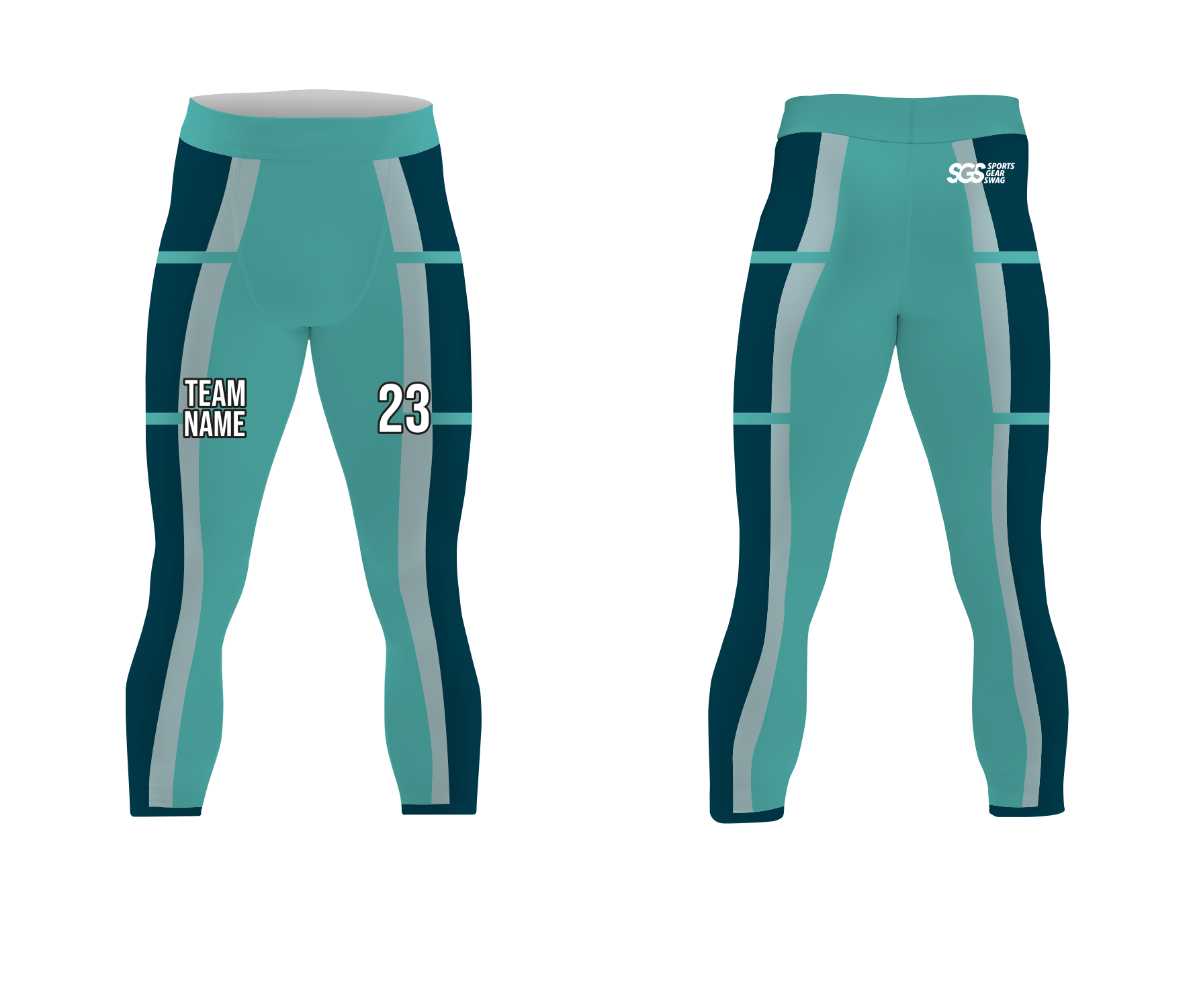 Custom classic adult youth unisex mid calf compression tights - Compression-tights
