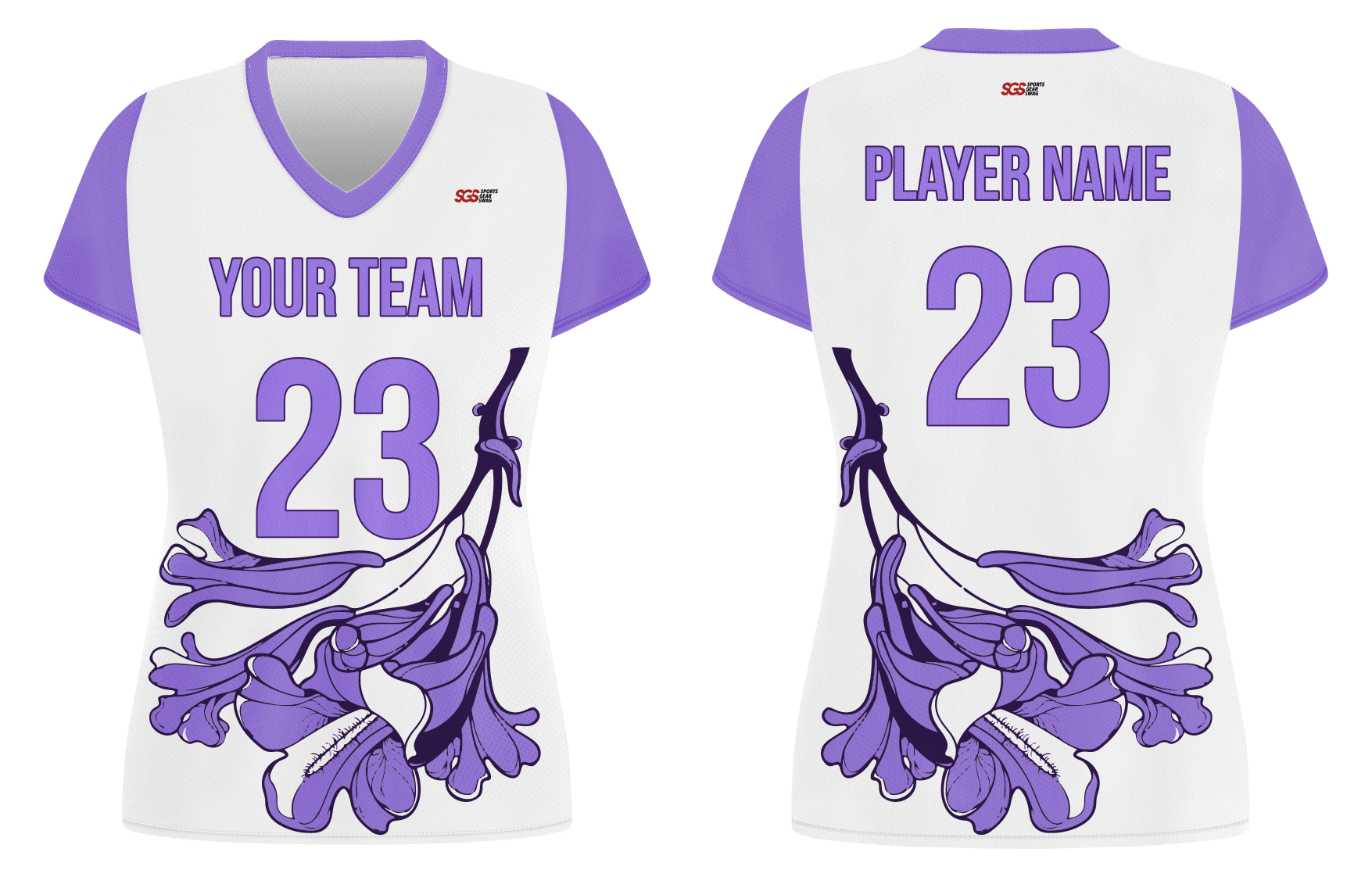 Custom purple nature adult youth volleyball jersey - Jersey