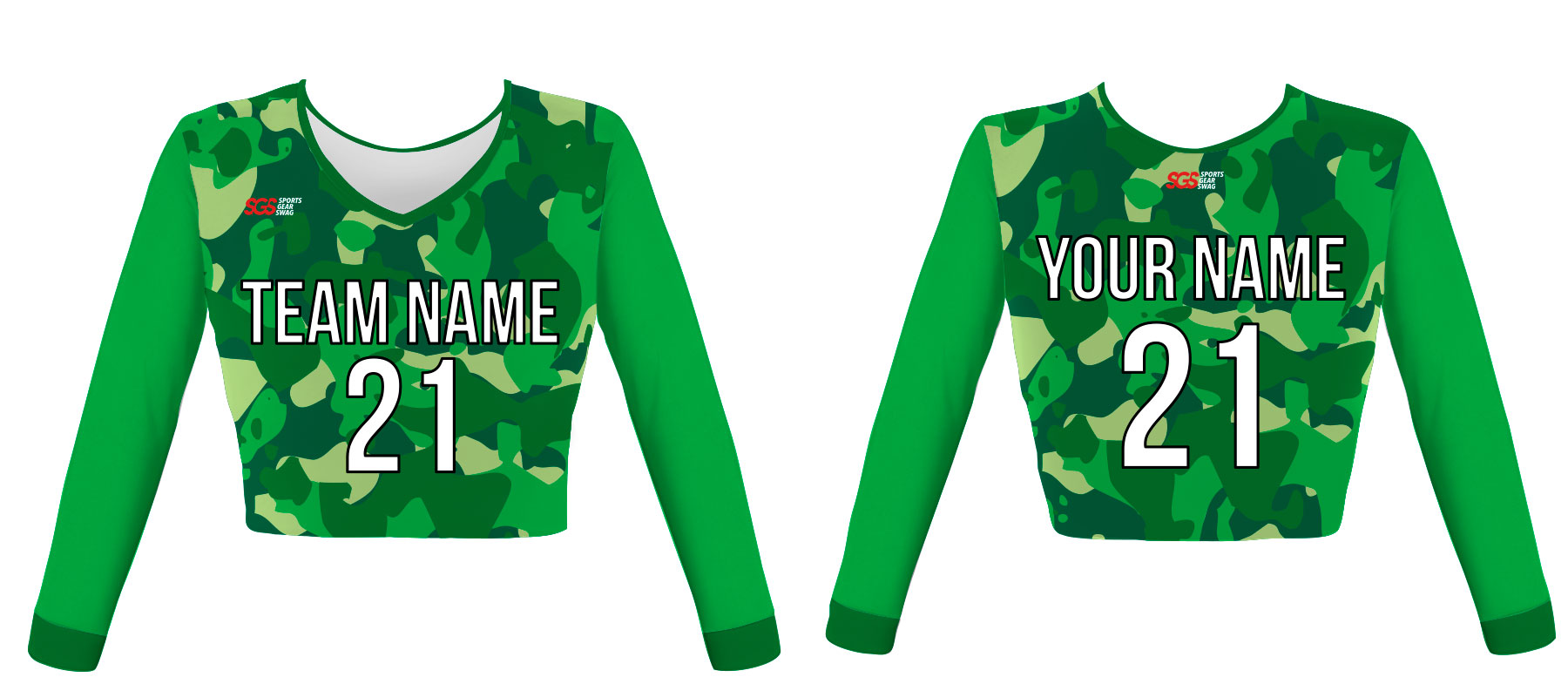 Custom legit camo adult youth unisex cheerleading long sleeve jersey - Jersey