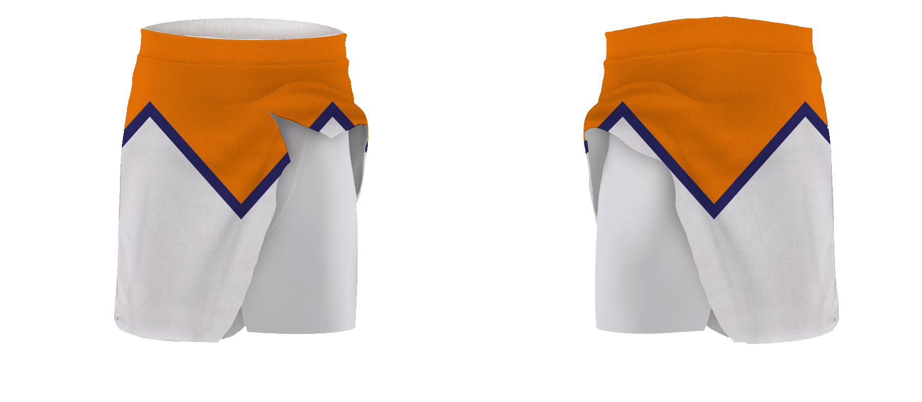 Custom adult youth badminton tight cut skirt orange flash - Badminton-skirts