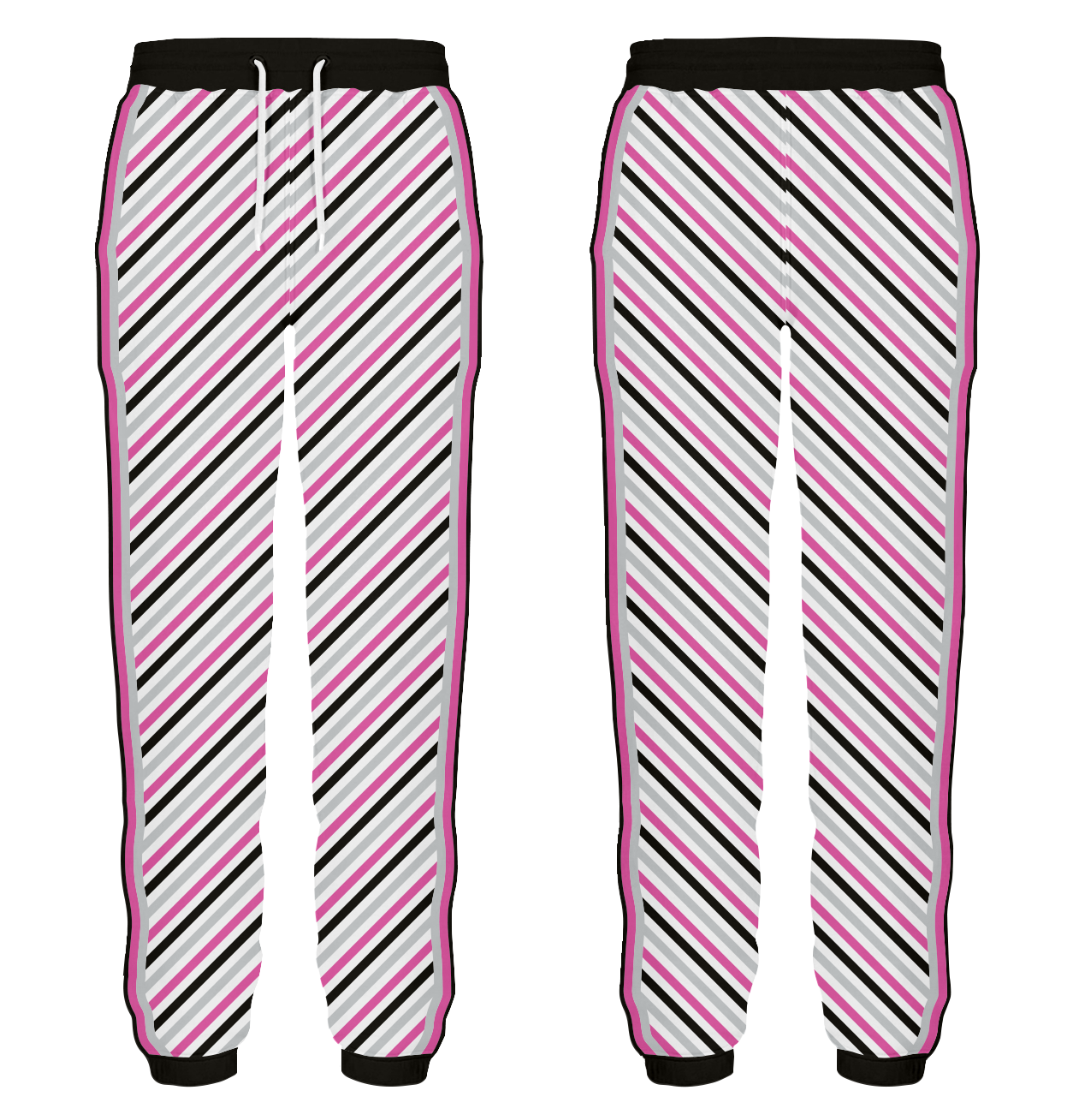 Custom dance joggers adult youth unisex blush stripe - Dance-joggers