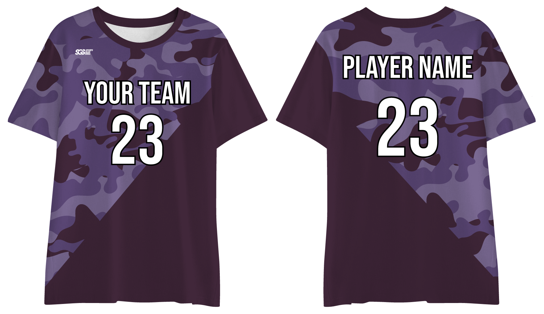 Custom pickleball shirt adult youth unisex amethyst camo - Pickleball-jerseys