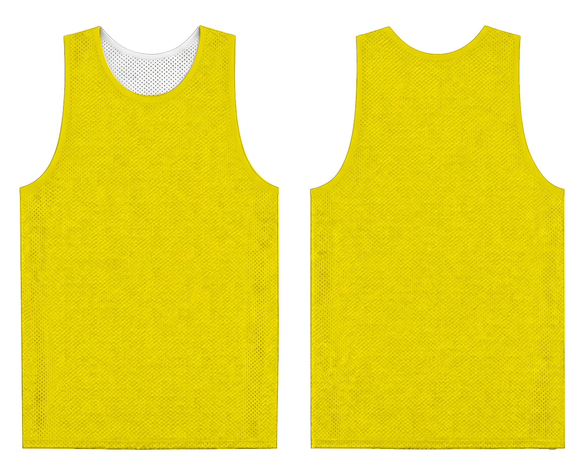 Custom fluorescent yellow adult youth unisex pinnies - Pinnies