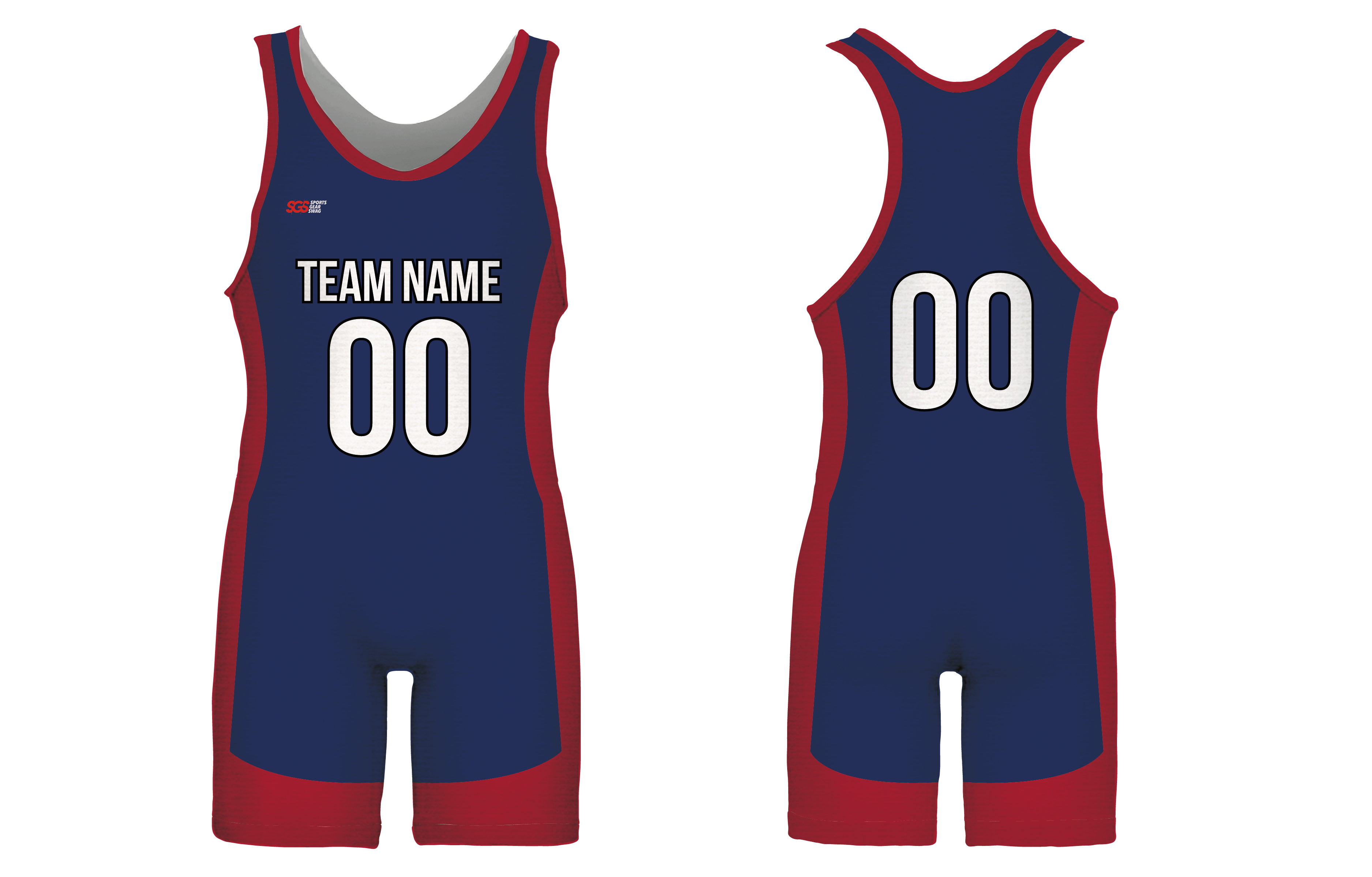 Custom wrestling singlets adult youth unisex contrast edge - Wrestling-singlets