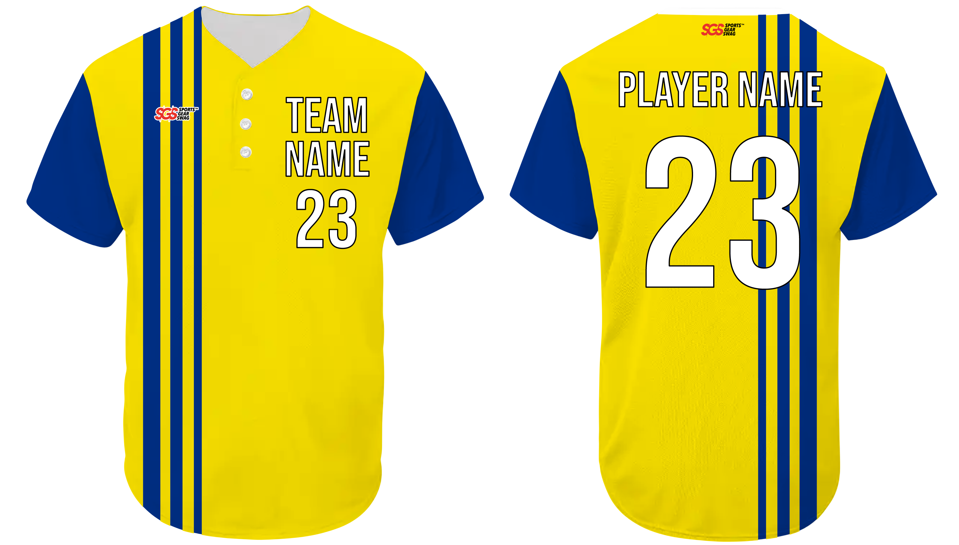 Custom vertical lines adult youth unisex three buttons baseball jersey - Jersey