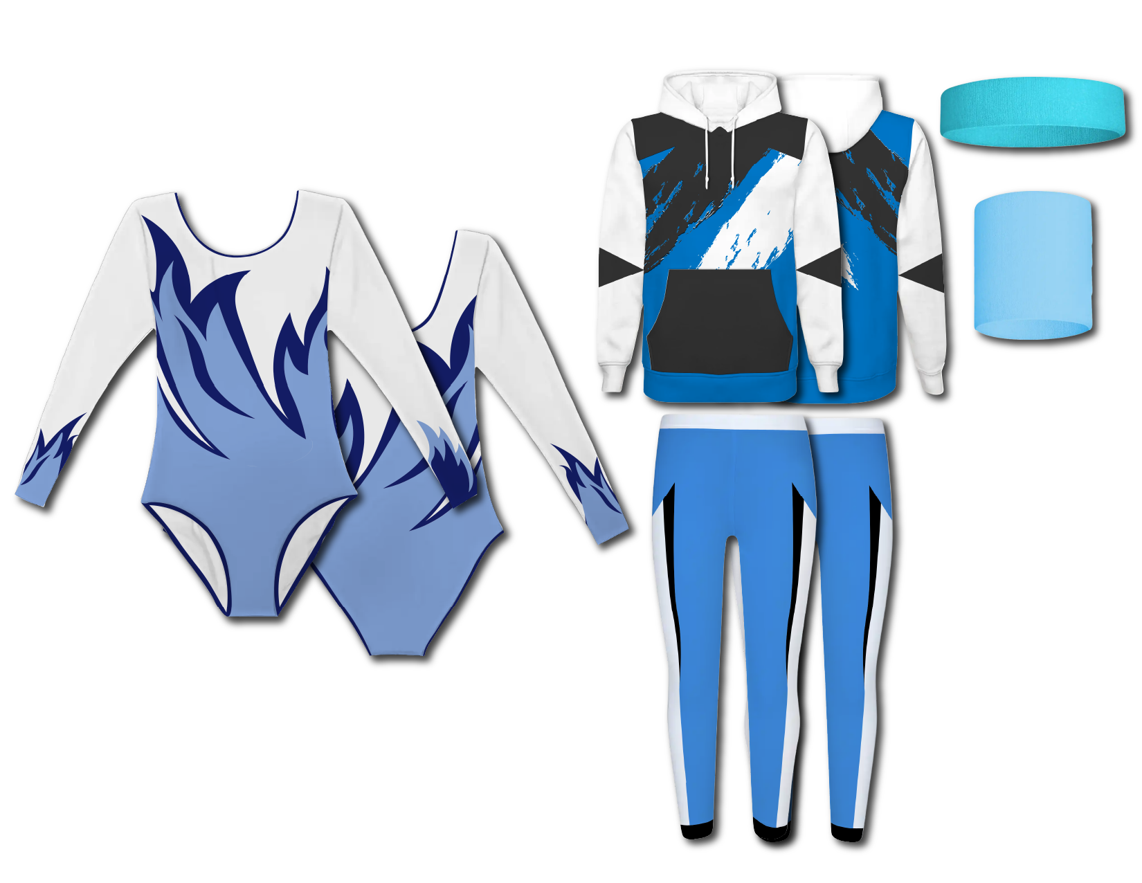 Custom long sleeve gymnastic uniform adult youth icy surge - Gymnastics-uniforms