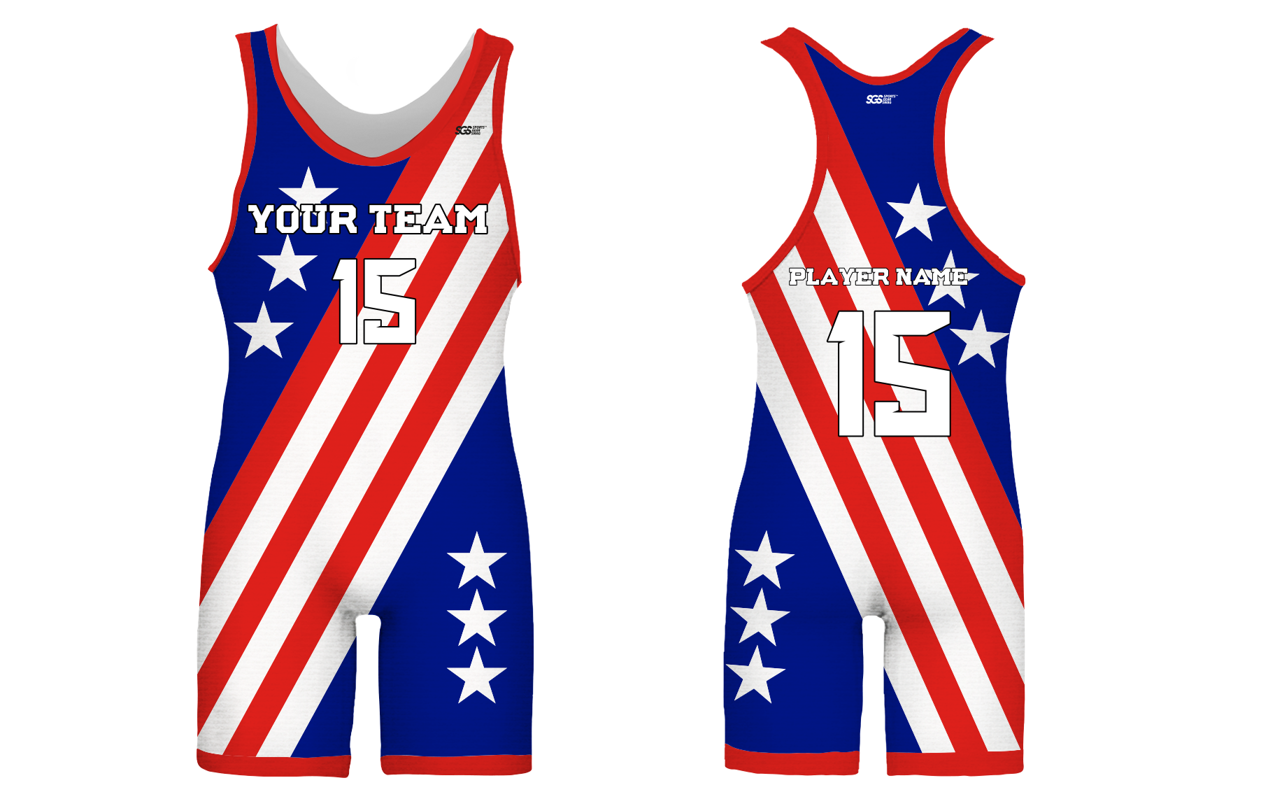 Custom adult youth unisex wrestling galactic grapple - Wrestling-singlets