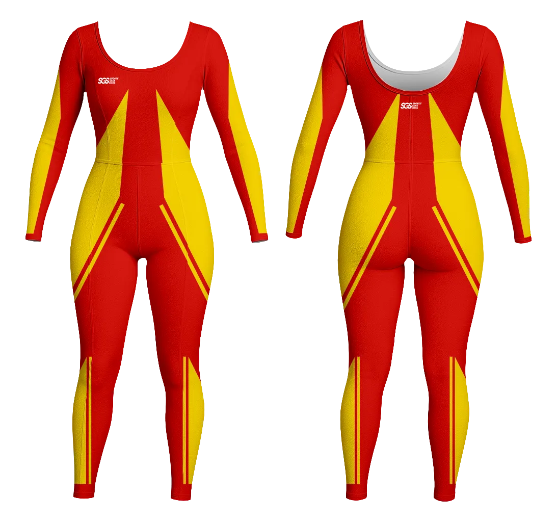Custom women long sleeve dance bodysuit flamenco fire - Dance-bodysuits