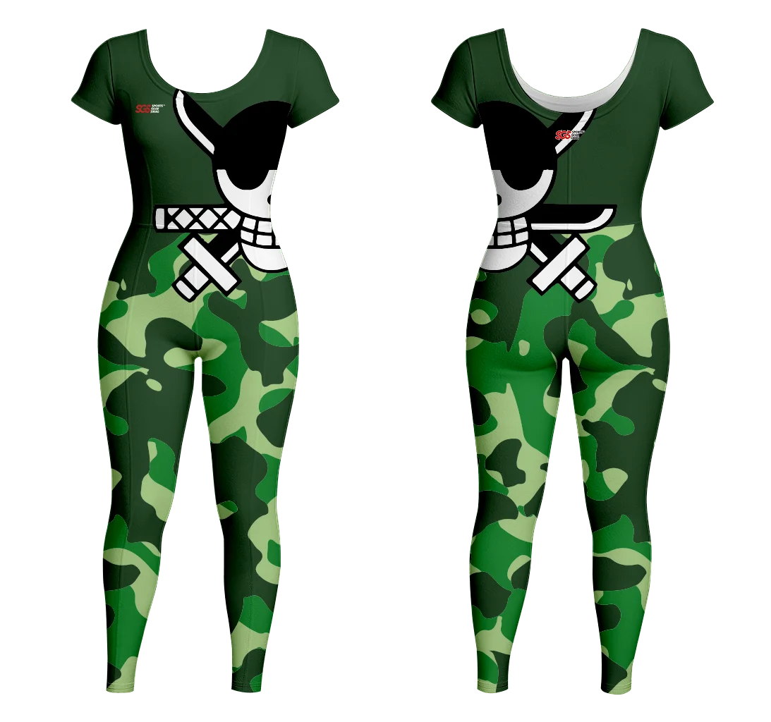 Custom women short sleeve dance bodysuit camo chic - Dance-bodysuits