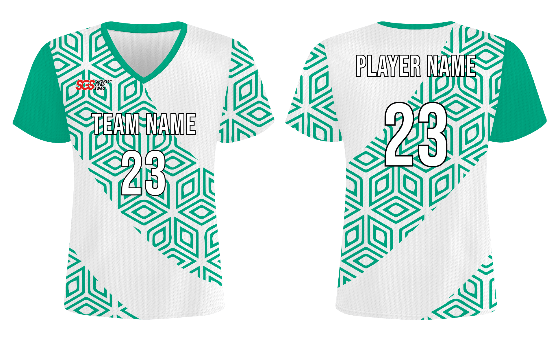 Custom diagonal layer shapes adult youth soccer jersey - Jersey