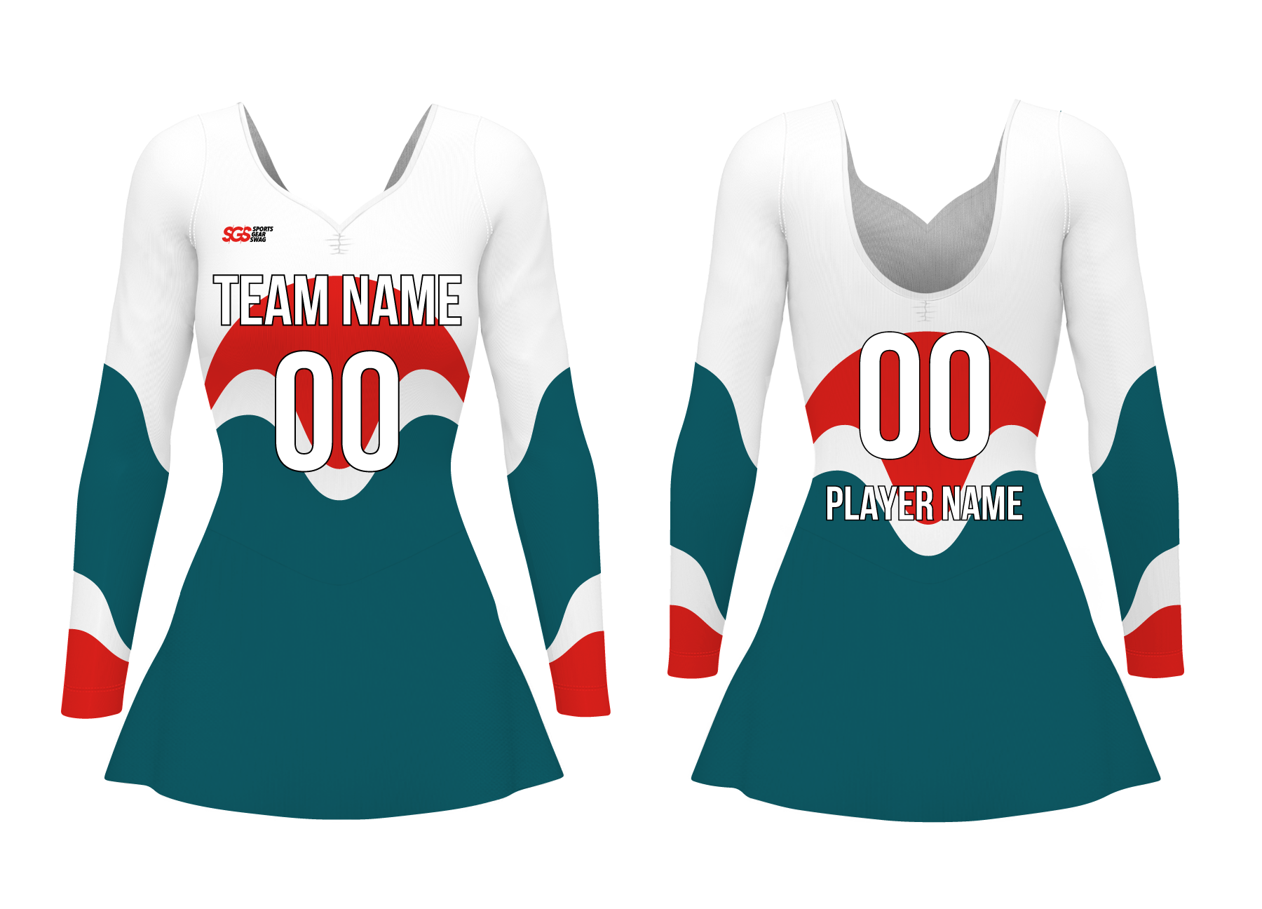 Custom women long sleeve ballet uniform ocean breeze - Ballet-uniforms