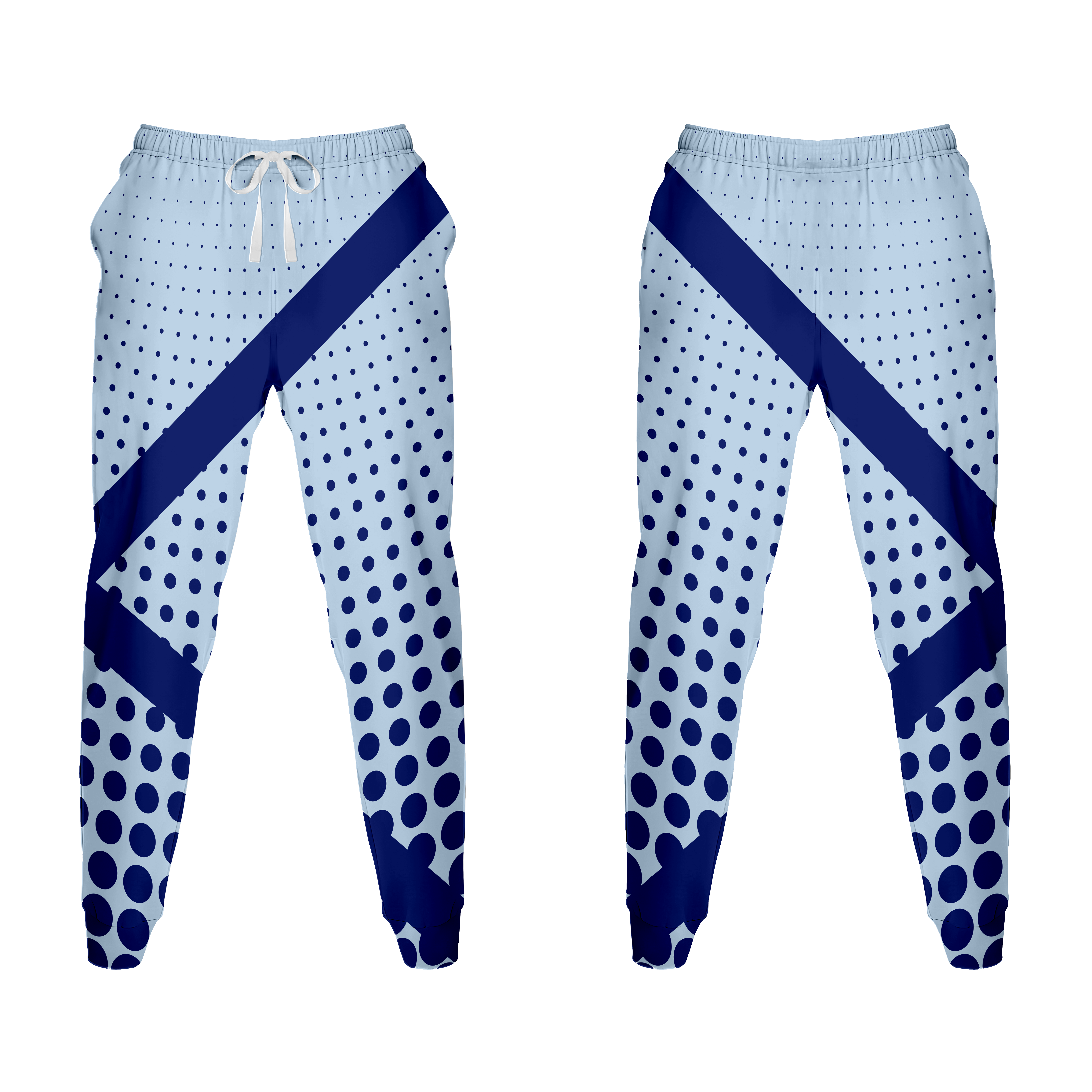 Custom scrubs tight knit bottom polka fusion - Scrub-pants