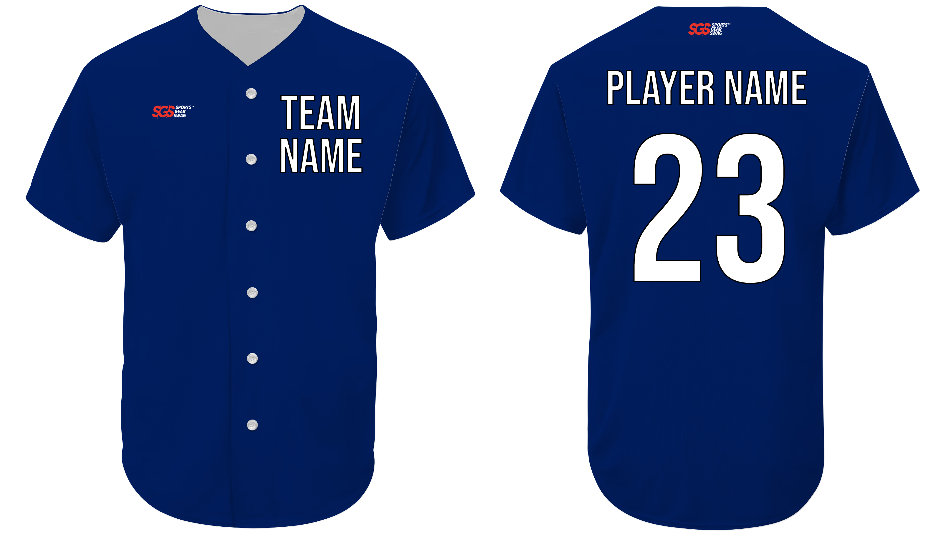 Custom  navy blue adult youth unisex full buttons softball jersey - Jersey