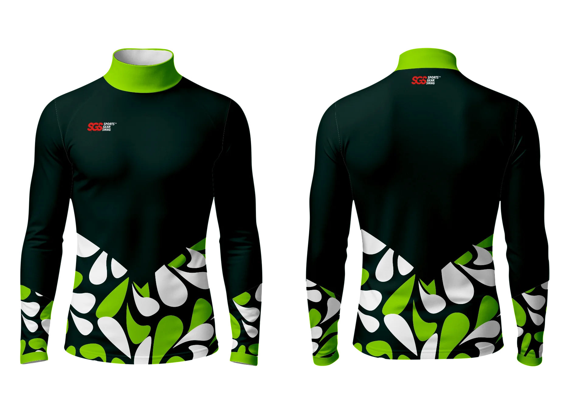 Custom Figure Skating Turtle Neck Long Sleeve Jersey Adult Youth Unisex Natural Flow - FIGURE-SKATING-JERSEYS