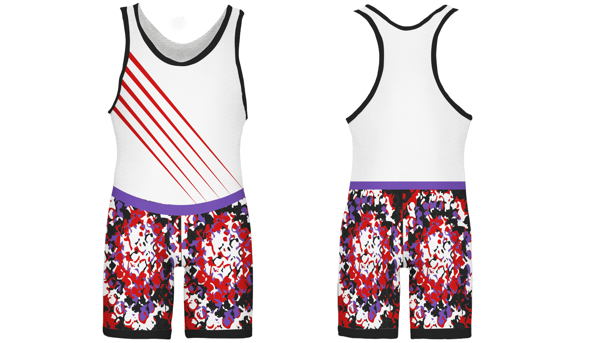 Custom abstract spectrum adult youth unisex wrestling singlet - Wrestling-singlets