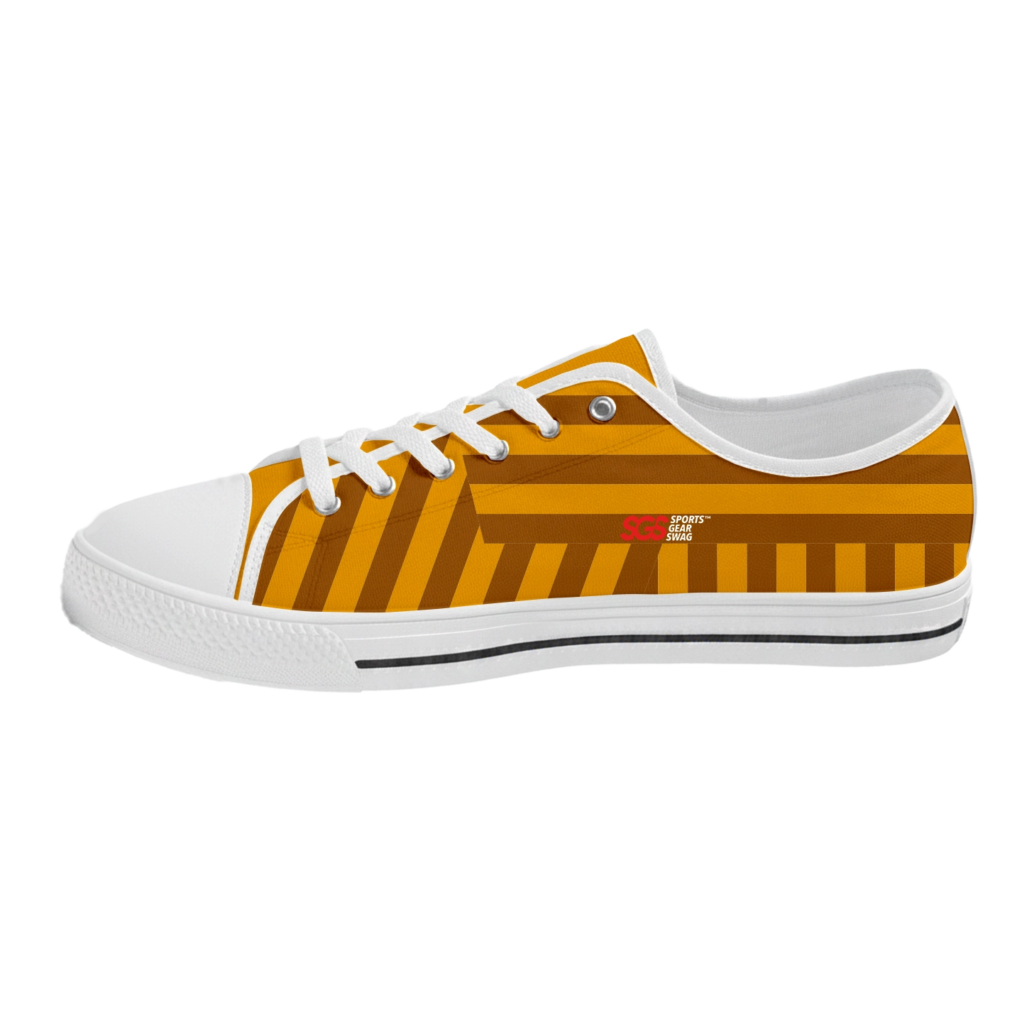 Custom low top canvas shoes white glow - Low-top-shoes