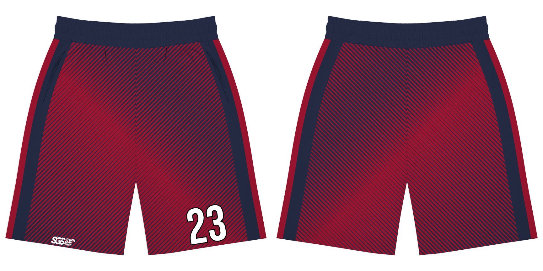 Custom climbing shorts adult youth unisex red black fusion - Short