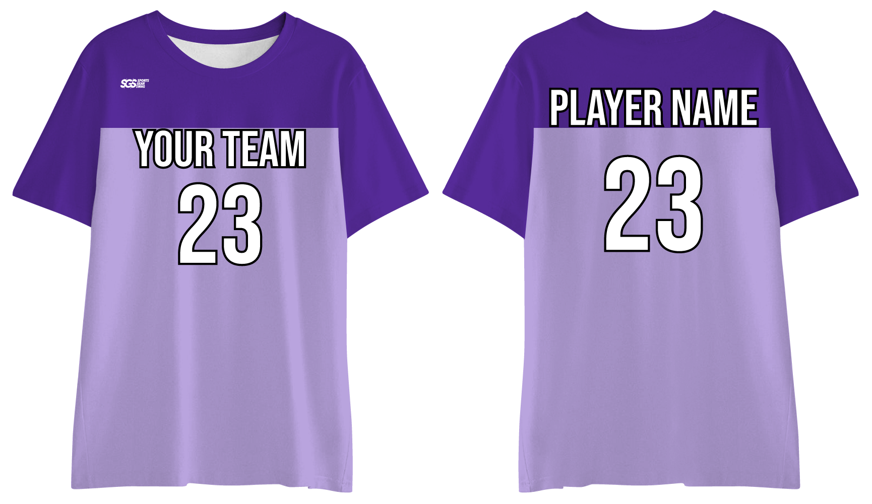 Custom badminton shirt adult youth unisex solid lavender - Jersey