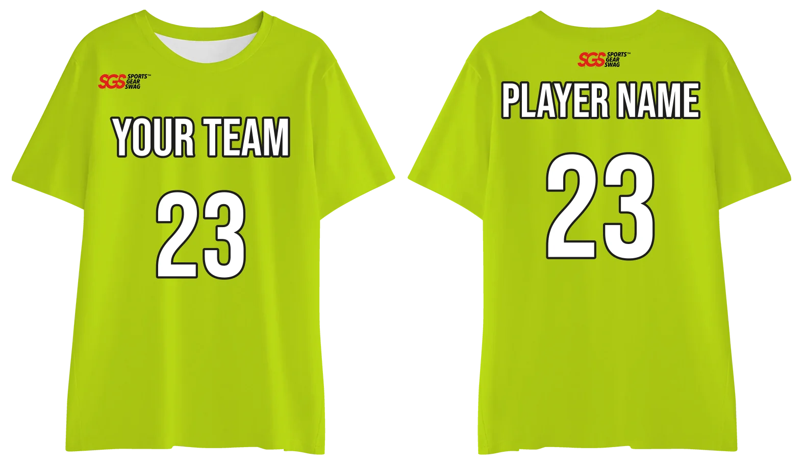 Custom lime green adult youth unisex comfort short-sleeve t shirt - Jersey