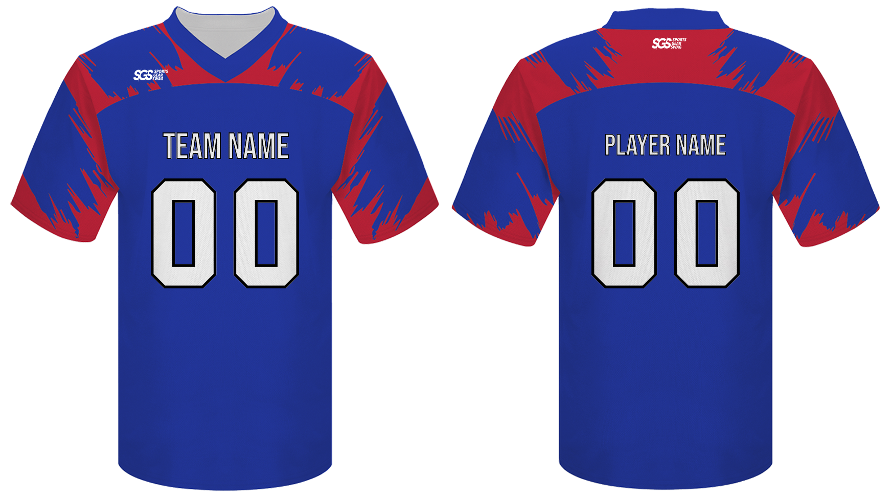 Custom ikat abstract adult youth unisex football jersey - Jersey