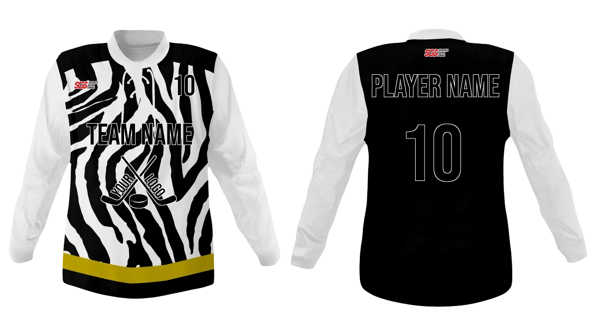 Custom animalistic youth unisex hockey jersey laces - Jersey