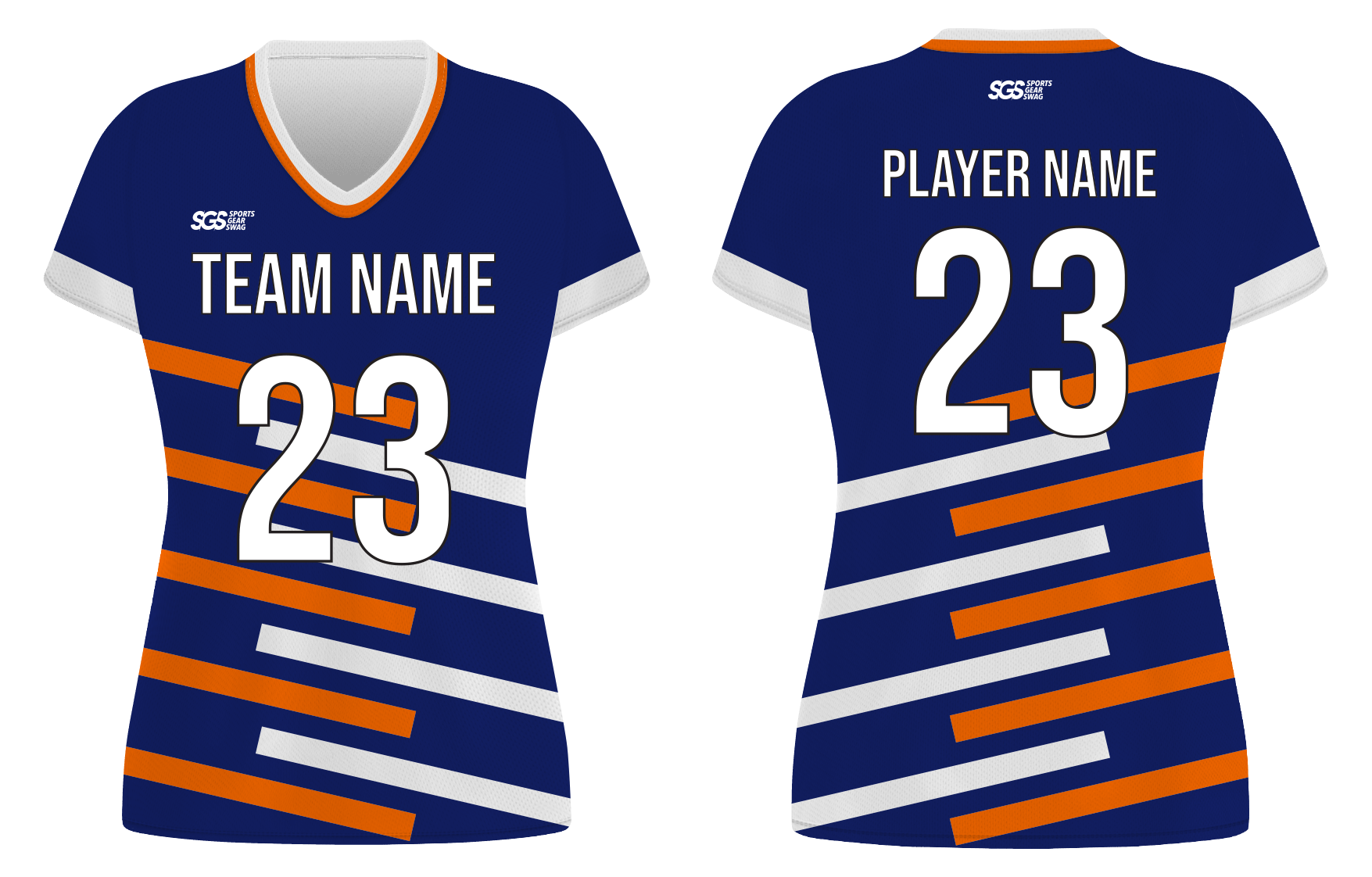 Custom diagonal stripes adult youth volleyball jersey - Jersey