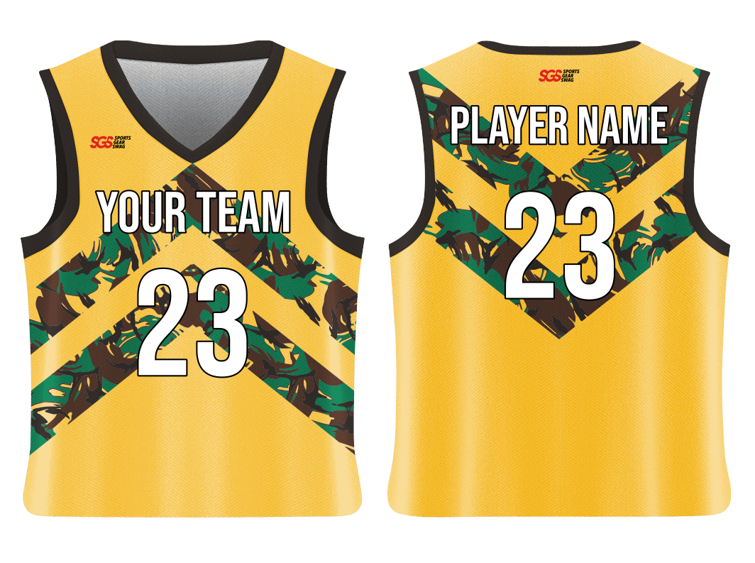 Custom v stripe camo adult youth unisex basketball jersey - reversible uniform - Jersey