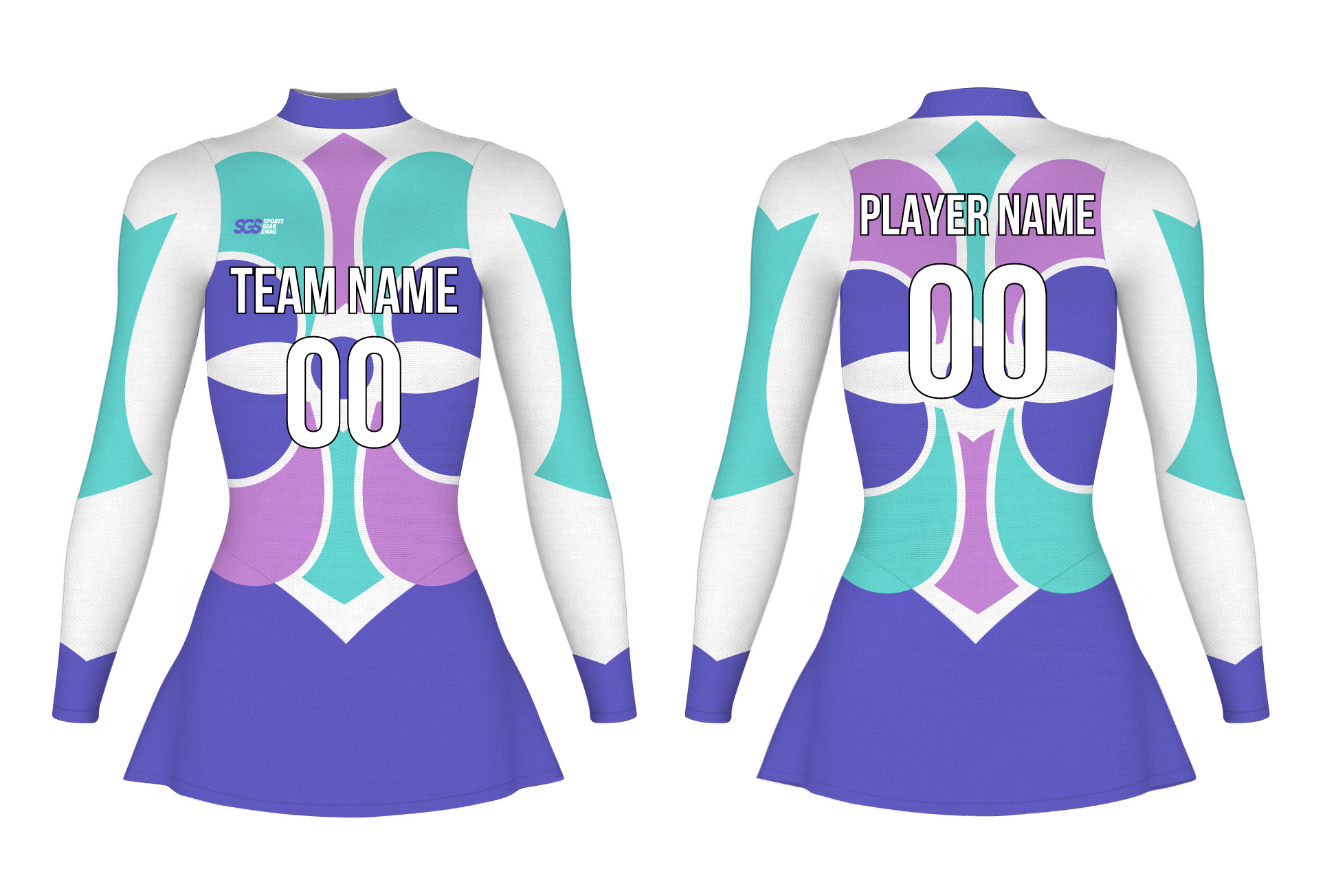 Custom figure skating long sleeve one piece uniform amethyst spin adult youth plain skirt - Figure-skating-one-piece-uniforms