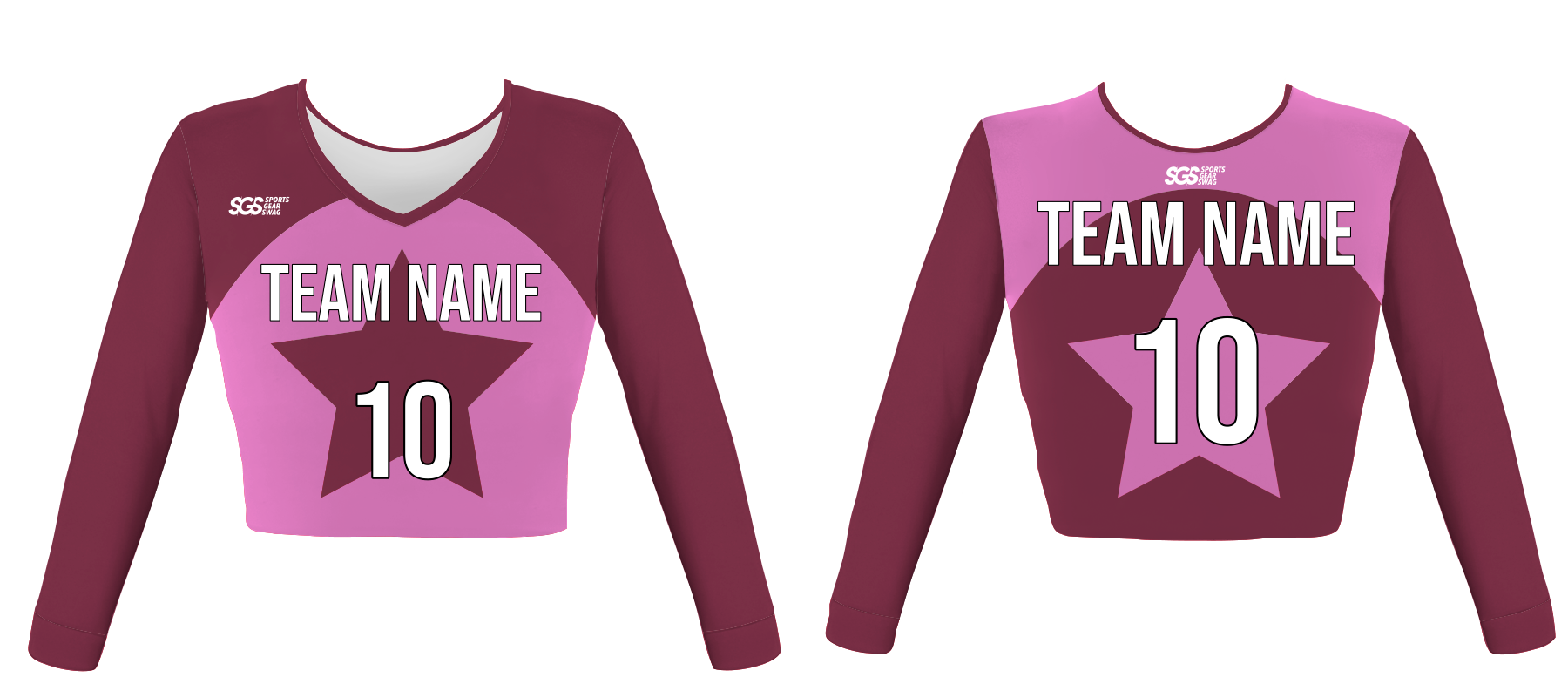 Custom solo celestial star youth adult unisex cheerleading long sleeve crop top jersey - Jersey