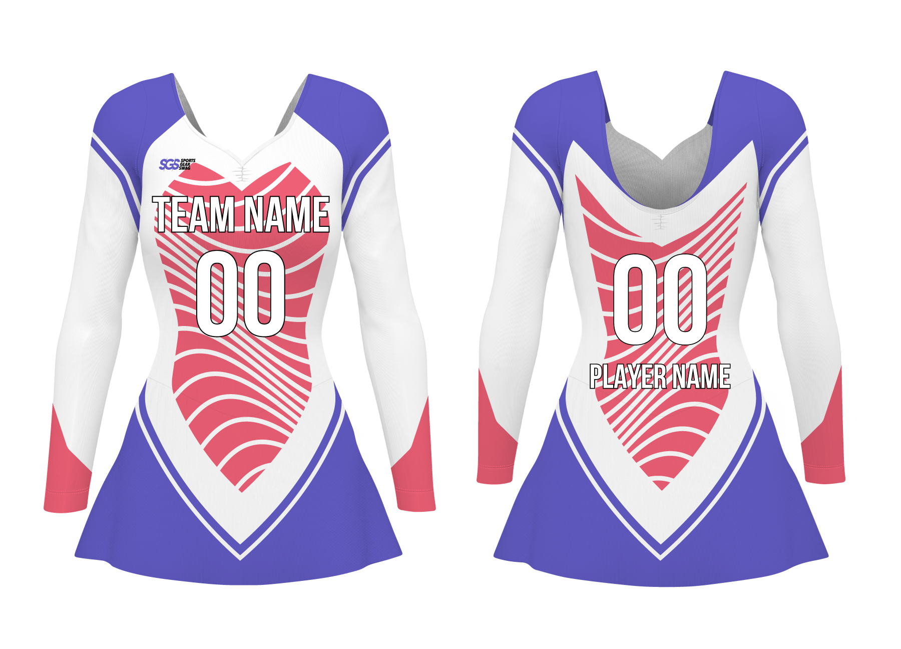 Custom women long sleeve ballet uniform structured stripes - Ballet-uniforms