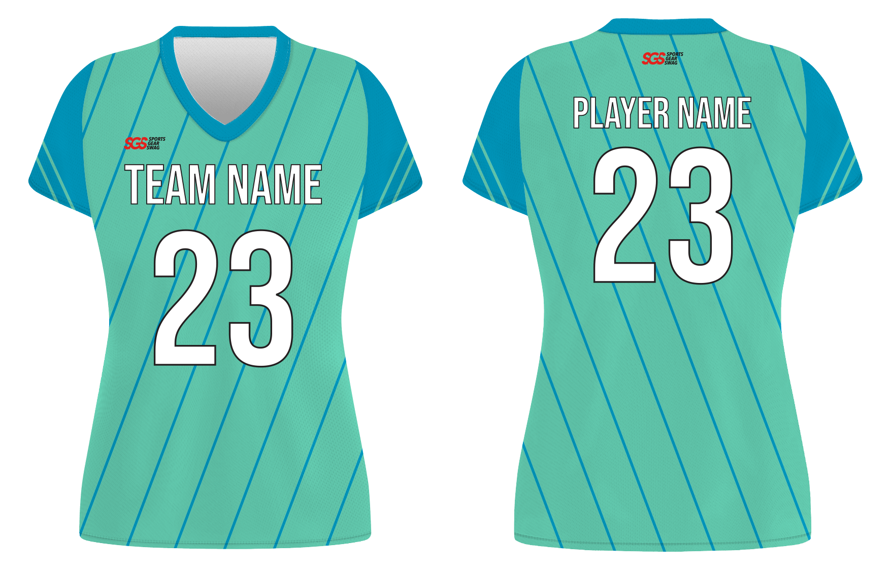Custom diagonal lines adult youth volleyball jersey - Jersey