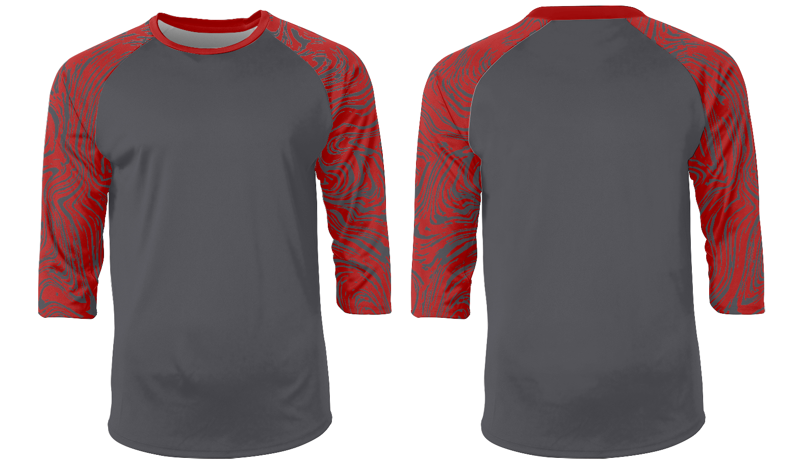 Custom abstract 3/4 sleeve adult youth unisex shirt - Shirt-3-4-sleeve
