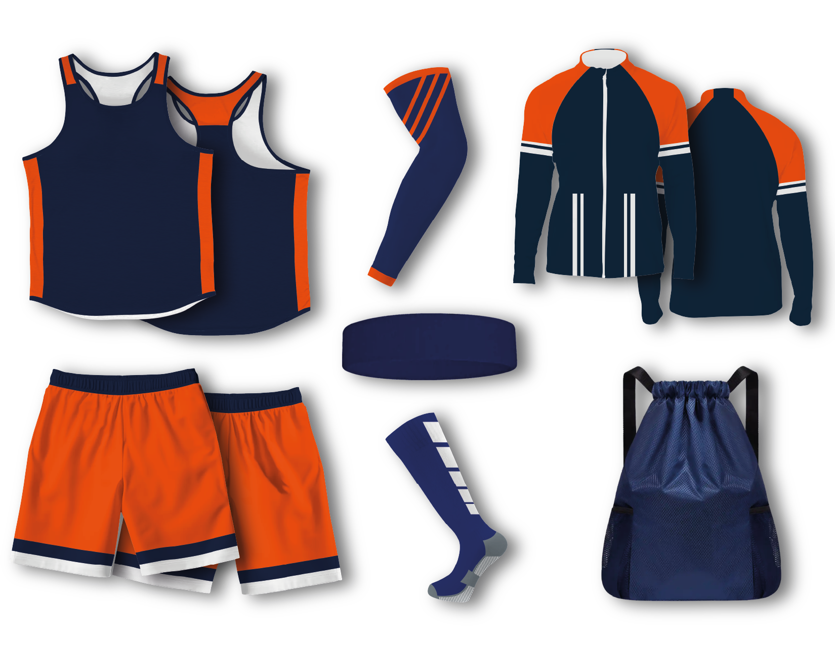 Custom track singlets adult youth unisex navy noir - Track-singlets