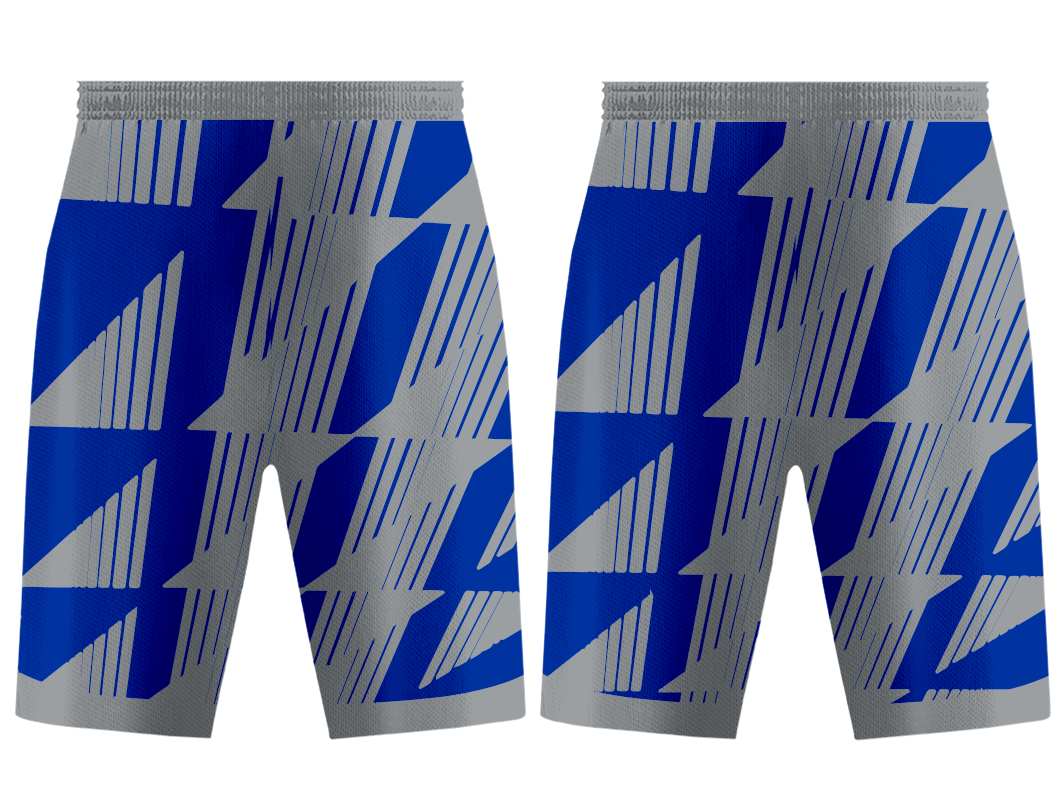 Custom geometric space abstract adult youth unisex basketball shorts - reversible uniform - Short