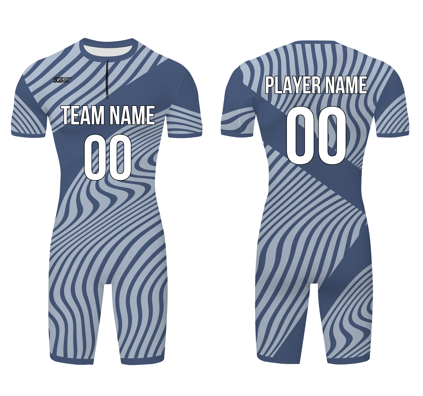 Custom water men speed suit curved stripes - Men-water-speed-suits