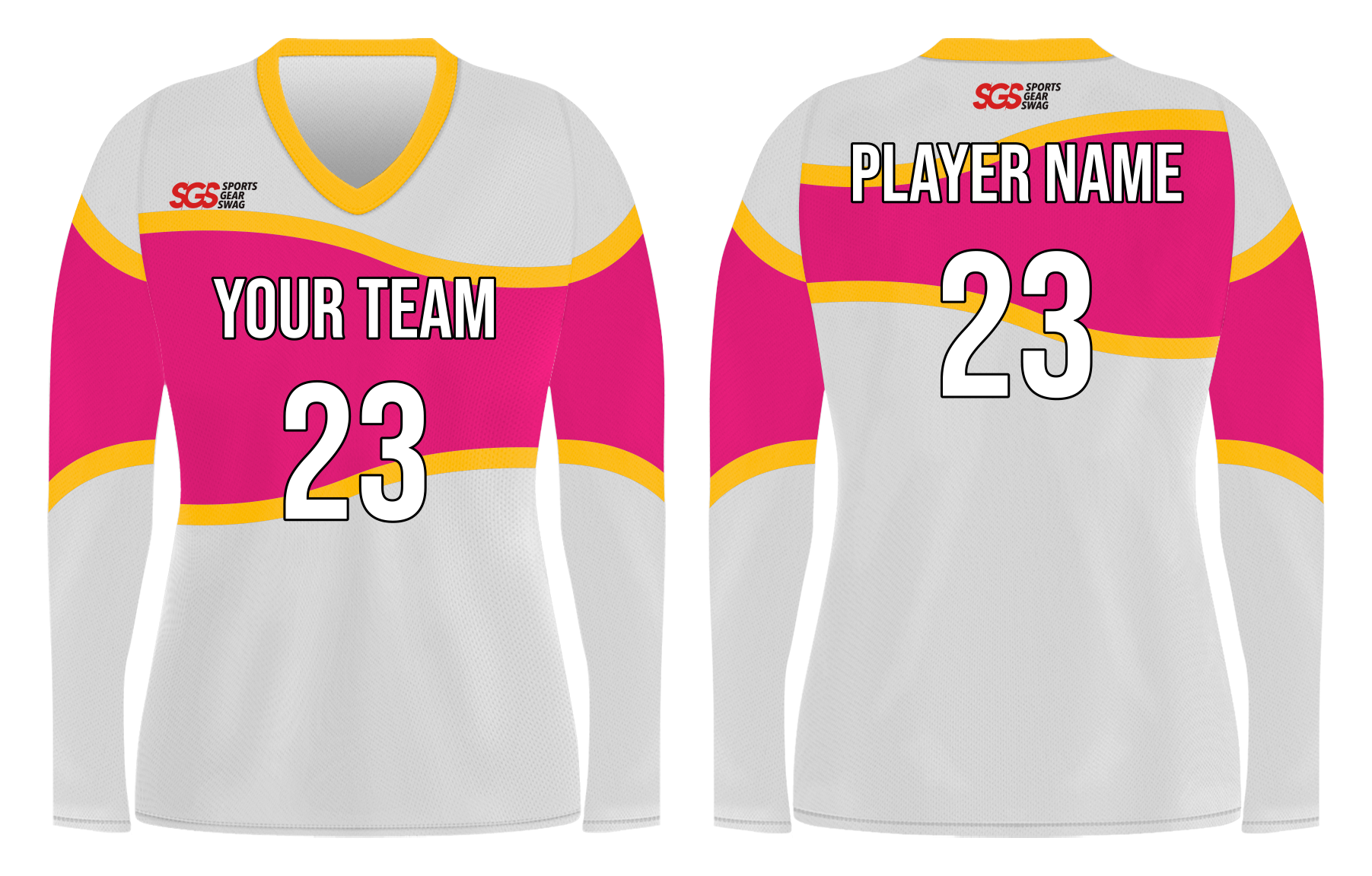 Custom prime adult youth unisex long sleeve volleyball jersey - Jersey