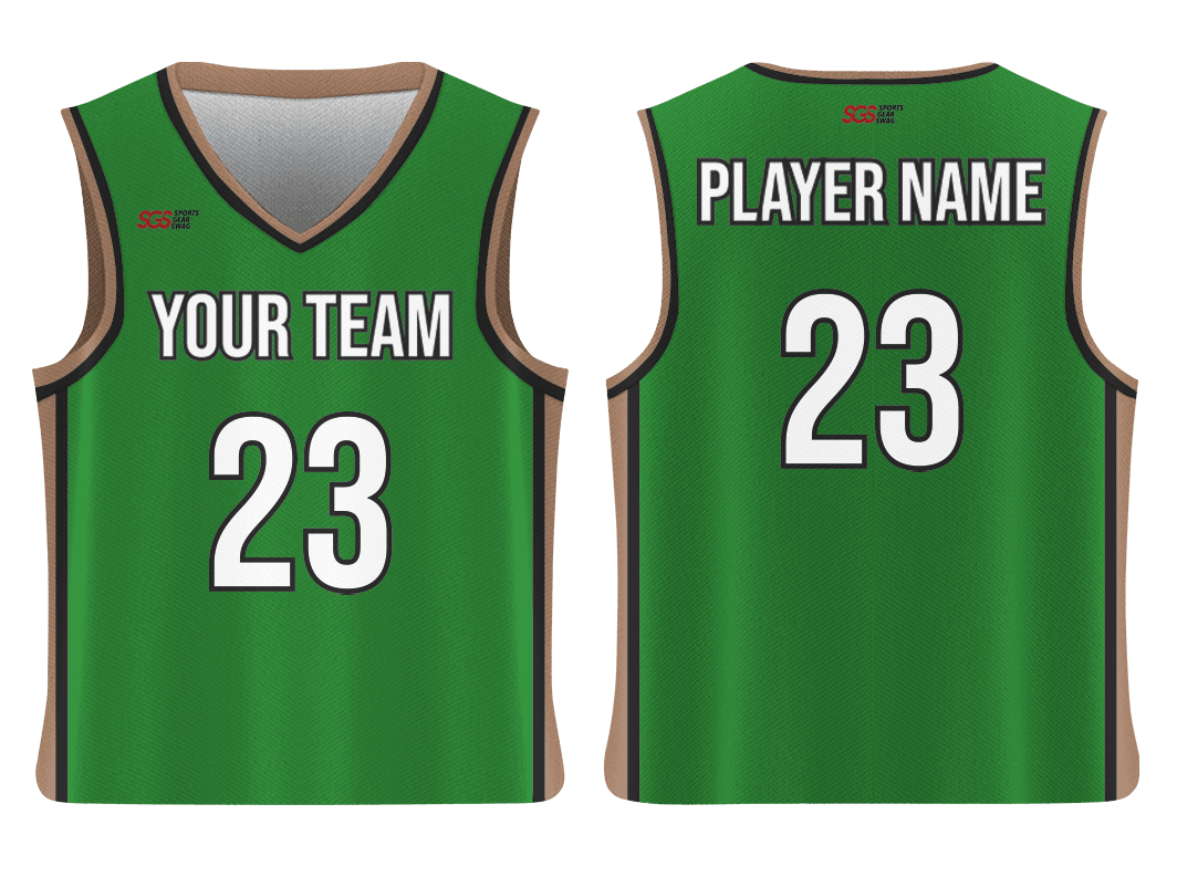 Custom green classic adult youth unisex basketball jersey - reversible uniform - Jersey