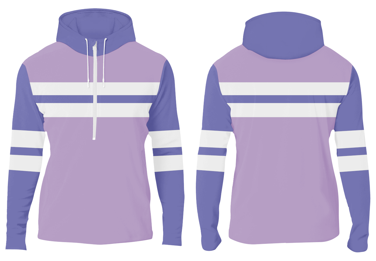 Custom half-zip multi-section adult youth unisex hoodie - Hoodie