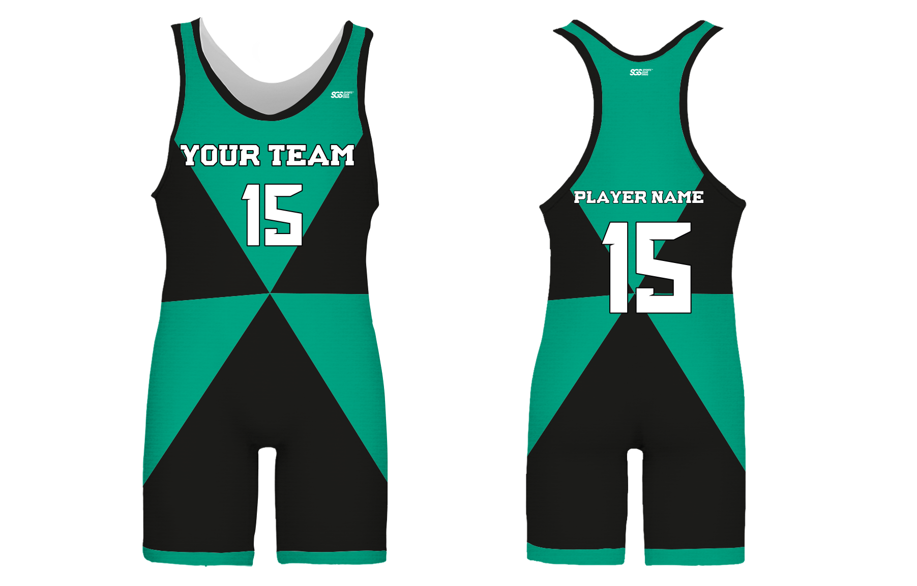 Custom black and green adult youth unisex powerlifting singlets - Powerlifting-singlets