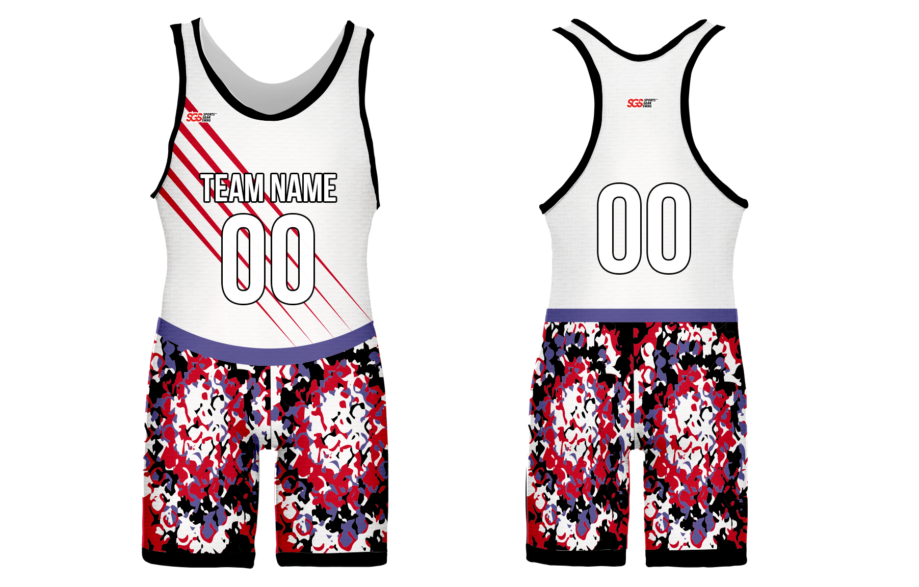 Custom abstract spectrum adult youth unisex wrestling singlet - Wrestling-singlets