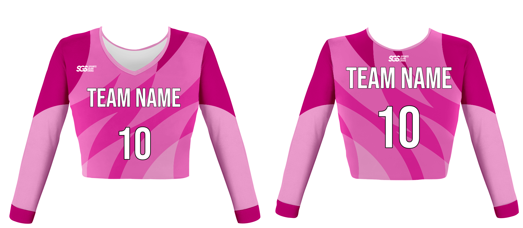 Custom rose pink cheerleading uniform - Jersey